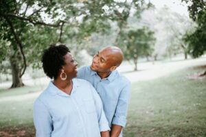 estate tax, image of couple in a park