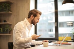 estate planning attorney, image of man working in an office